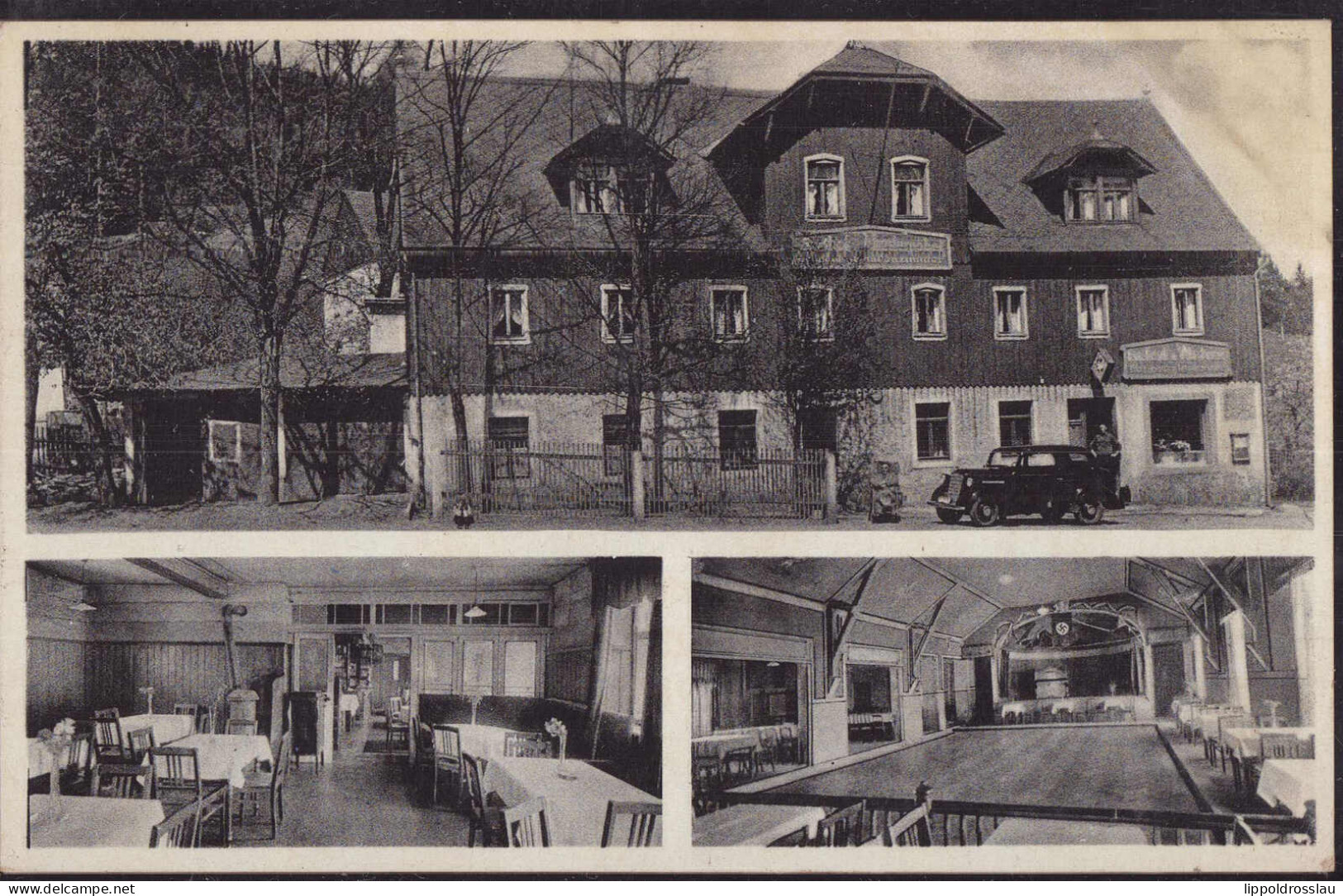 Gest. O-8239 Niederpöbel Gasthaus Hauk 1937 - Dippoldiswalde