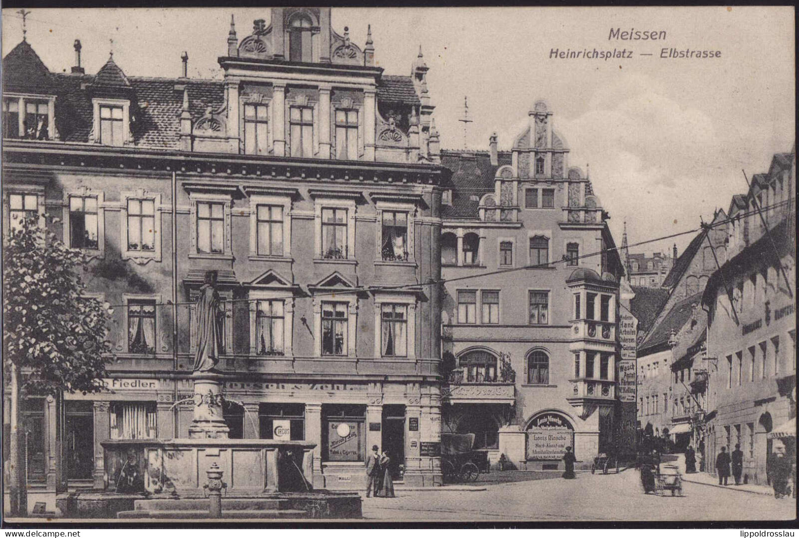 Gest. O-8251 Meissen Heimrichsplatz Elbstraße 1908 - Meissen