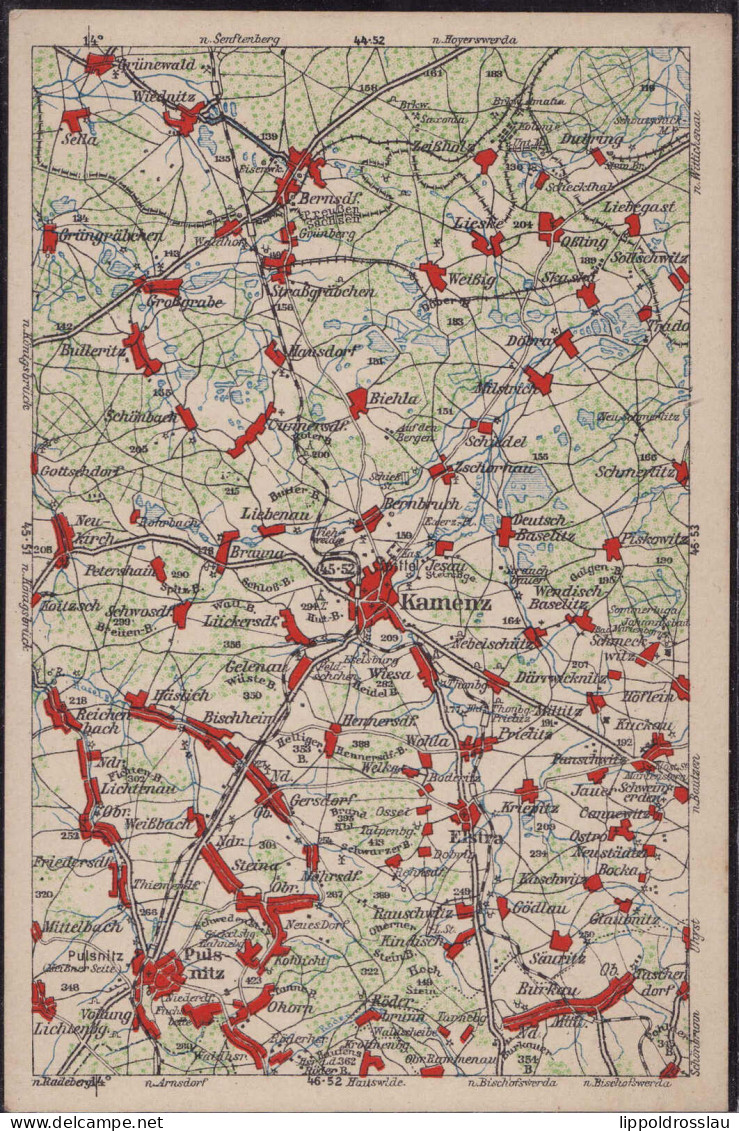 * O-829 Kamenz Wona-Umgebungskarte 45-52 - Kamenz