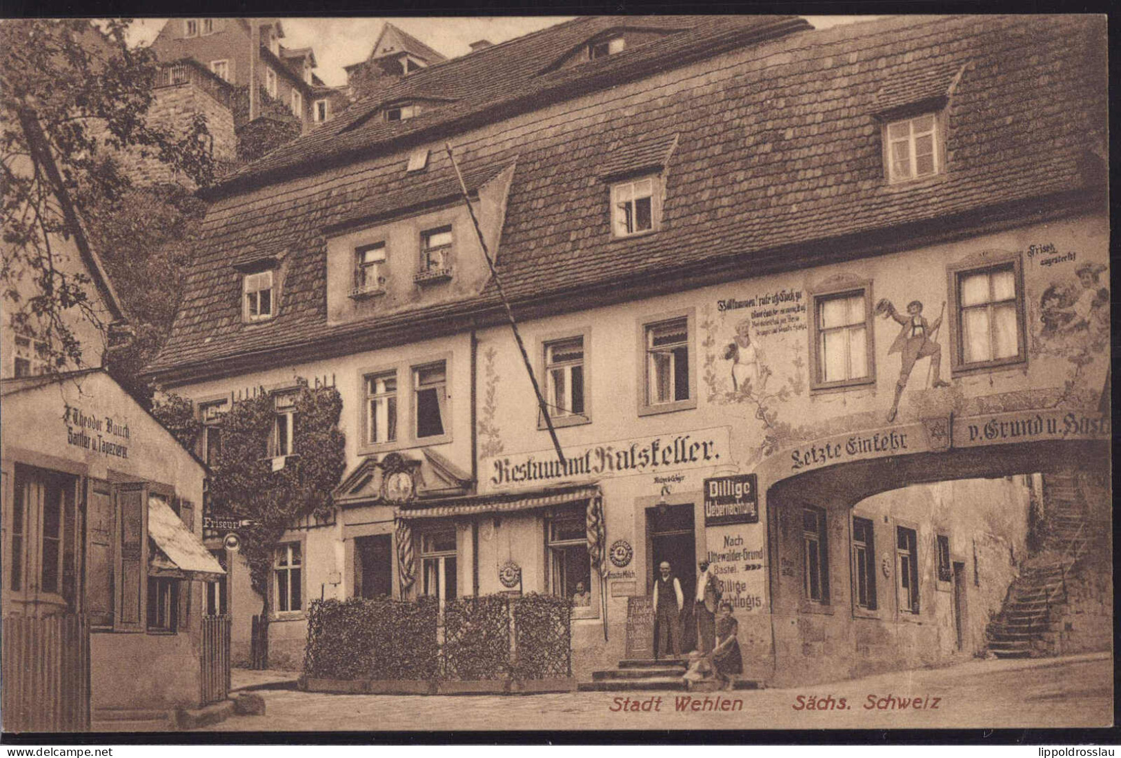 * O-8306 Stadt Wehlen Gasthaus Ratskeller - Pirna