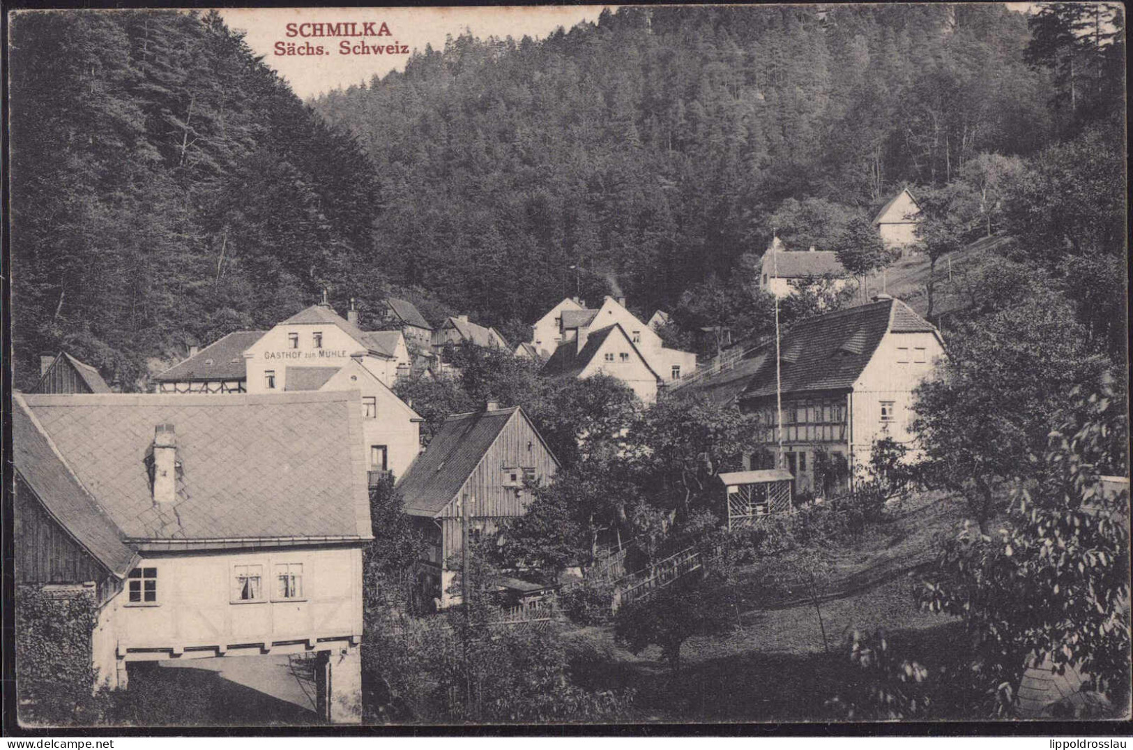 Gest. O-8320 Schmilka Teil Des Ortes 1921 - Pirna