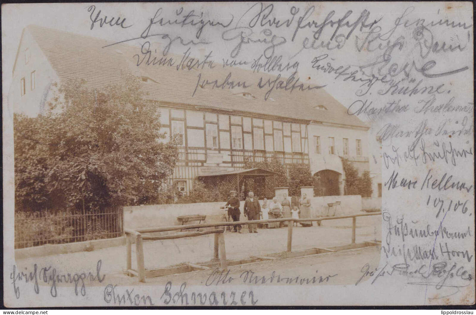 Gest. O-8401 Wülknitz Gasthaus Foto-AK 1904 - Riesa