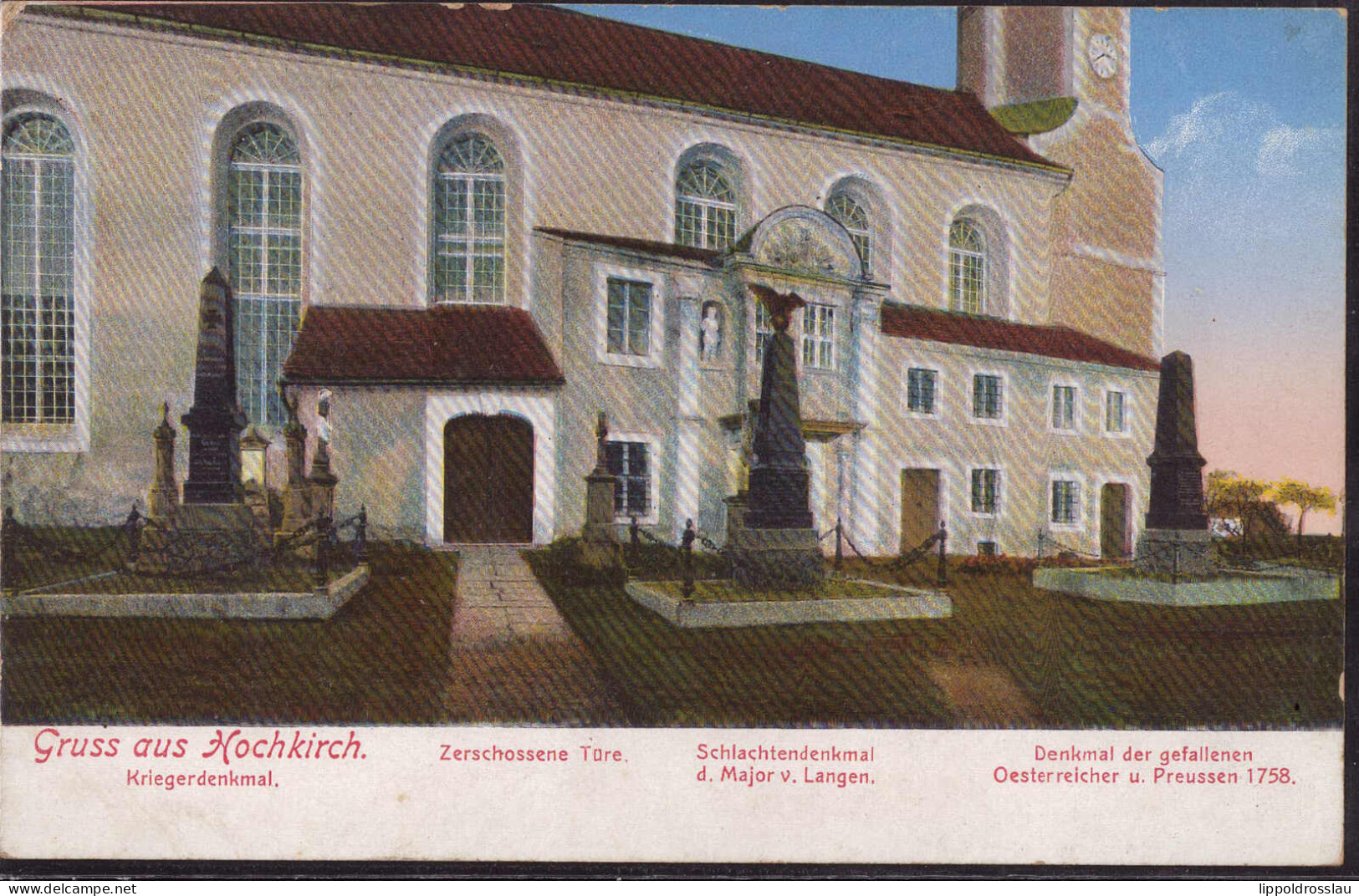 * O-8601 Hochkirch Kriegerdenkmal Kirche - Bautzen