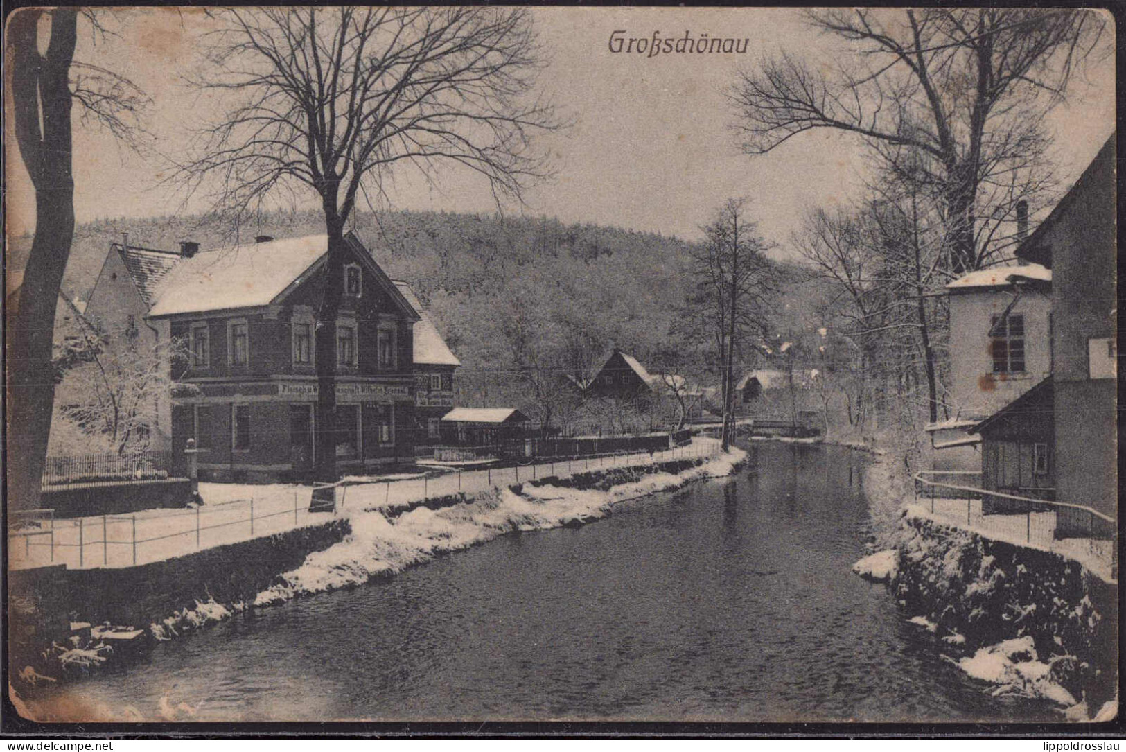 Gest. O-8802 Großschönau Fleischerei Frenzel 1949, 1x Beschädigte Ecke, Briefmarken Beschädigt - Zittau