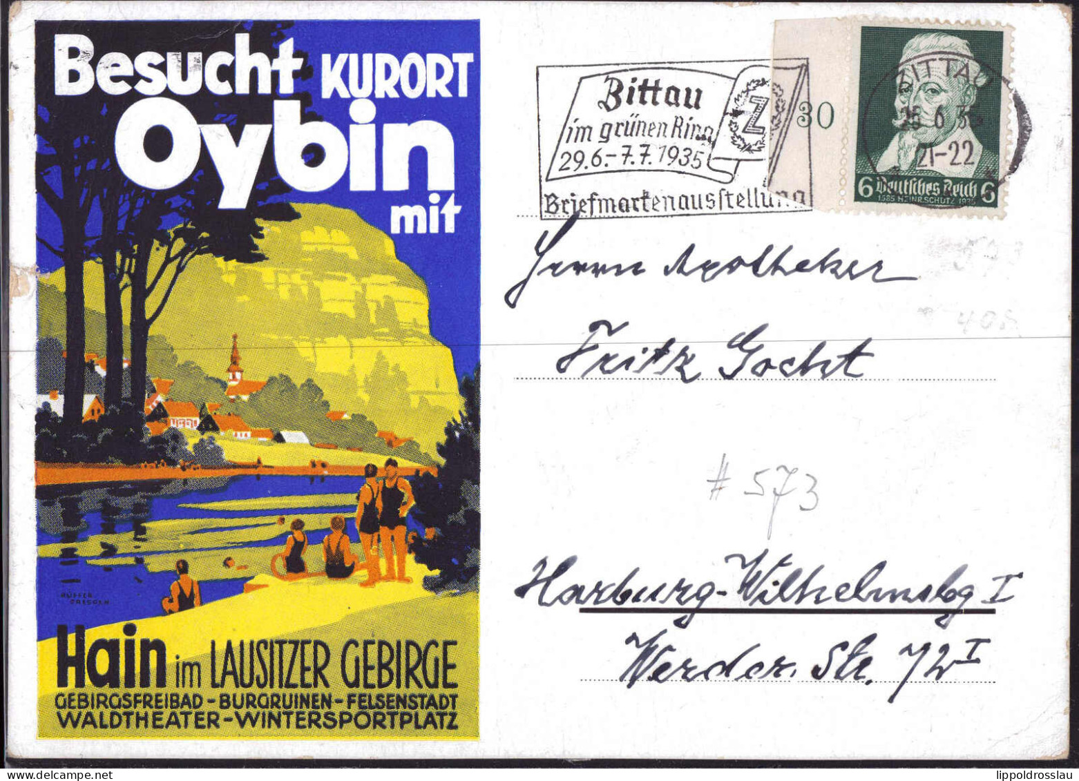 * O-8806 Oybin Hain Tourismusreklame 1935 - Zittau