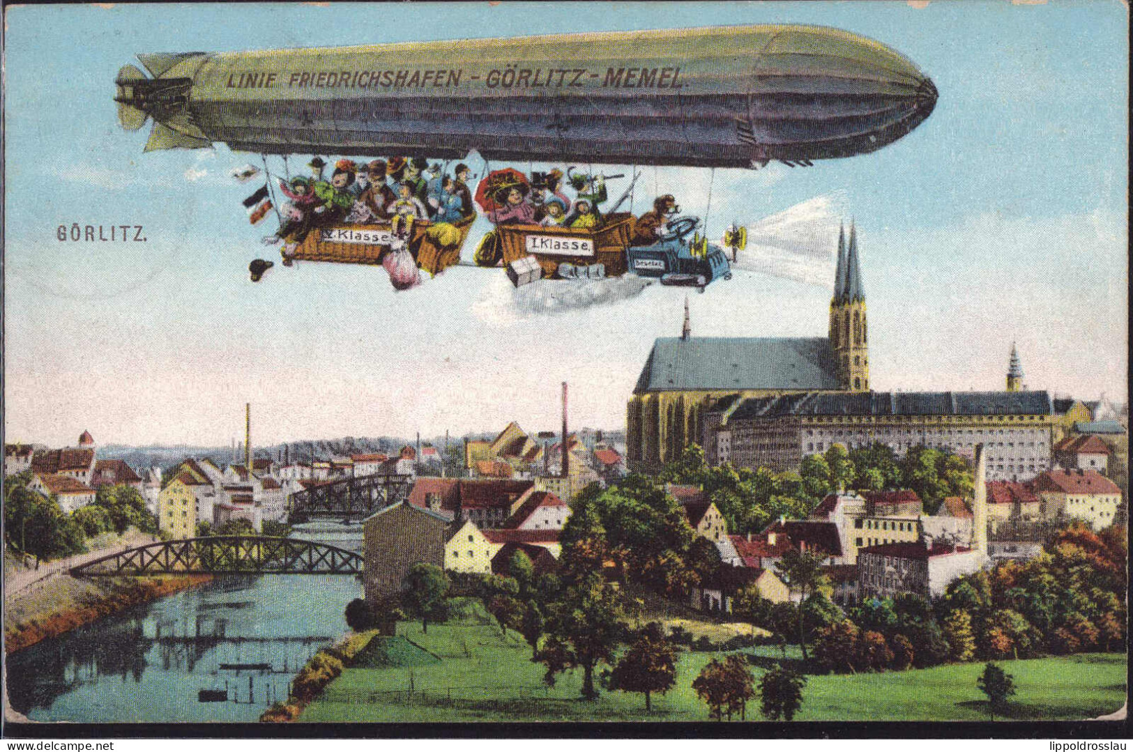 Gest. O-8900 Görlitz Grüße Aus Dem Zeppelin 1910 - Goerlitz