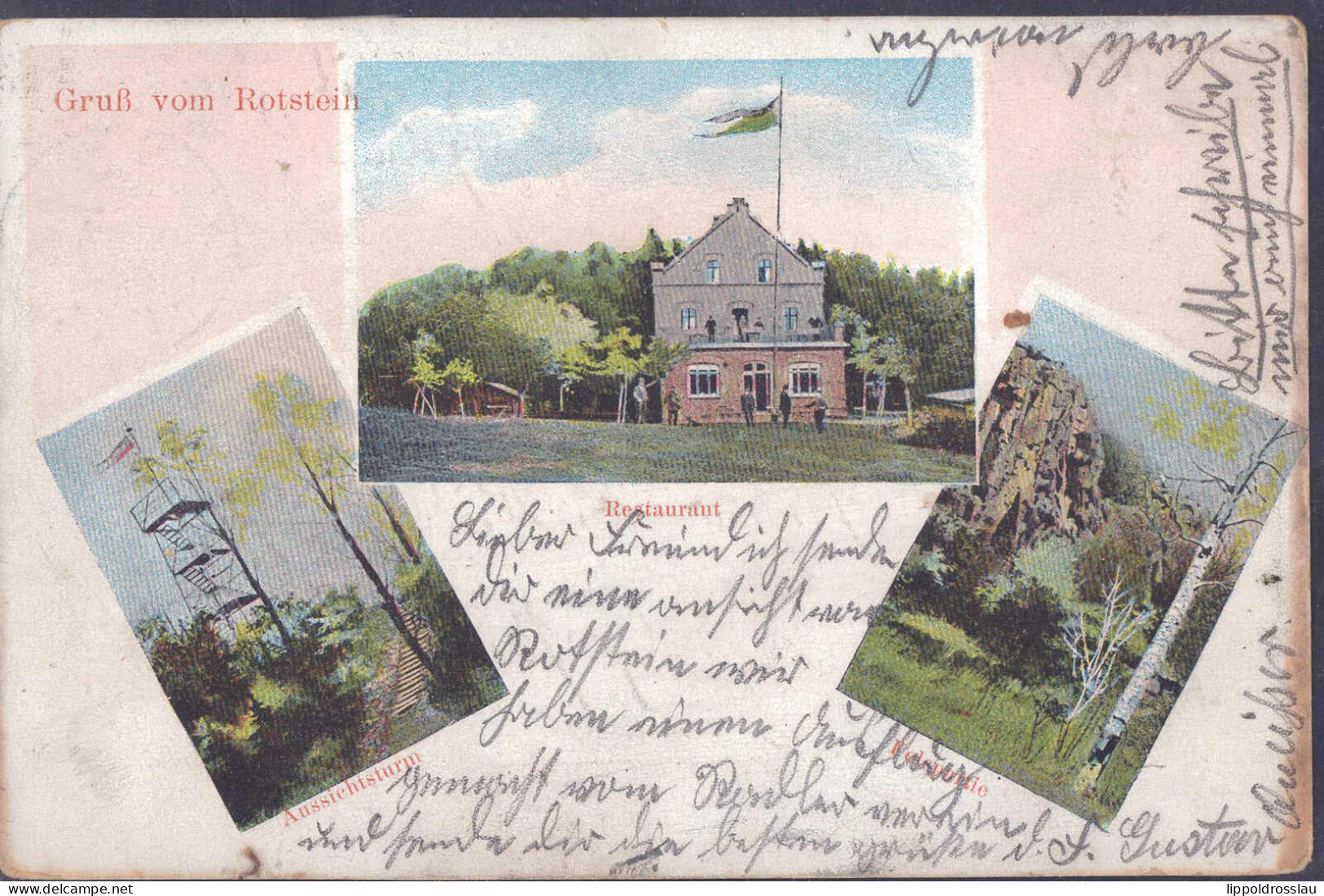 Gest. O-8901 Sohland A Rotstein Gasthaus, Soldatenpost 1906, Min. Best. - Goerlitz