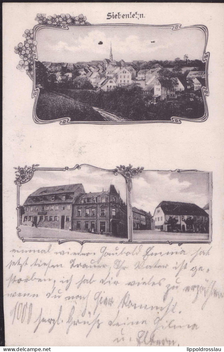 Gest. O-9201 Siebenlehn Gasthaus Straßenpartie 1912 - Freiberg (Sachsen)