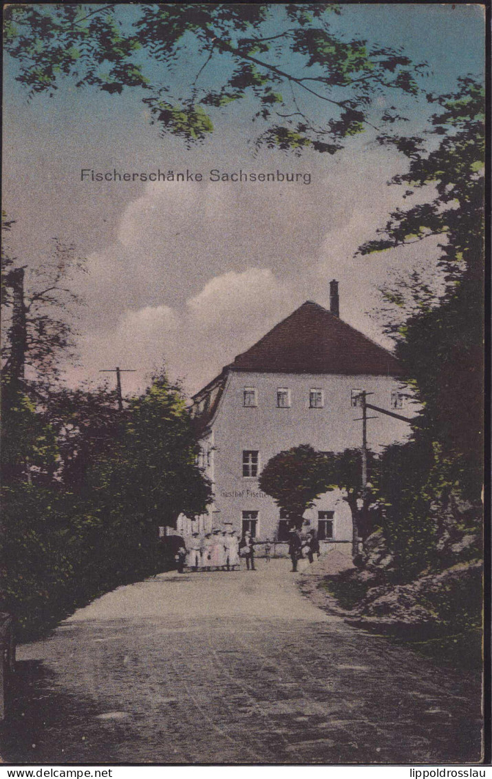 Gest. O-9262 Frankenberg Fischerschänke Sachsenburg 1920 - Mittweida