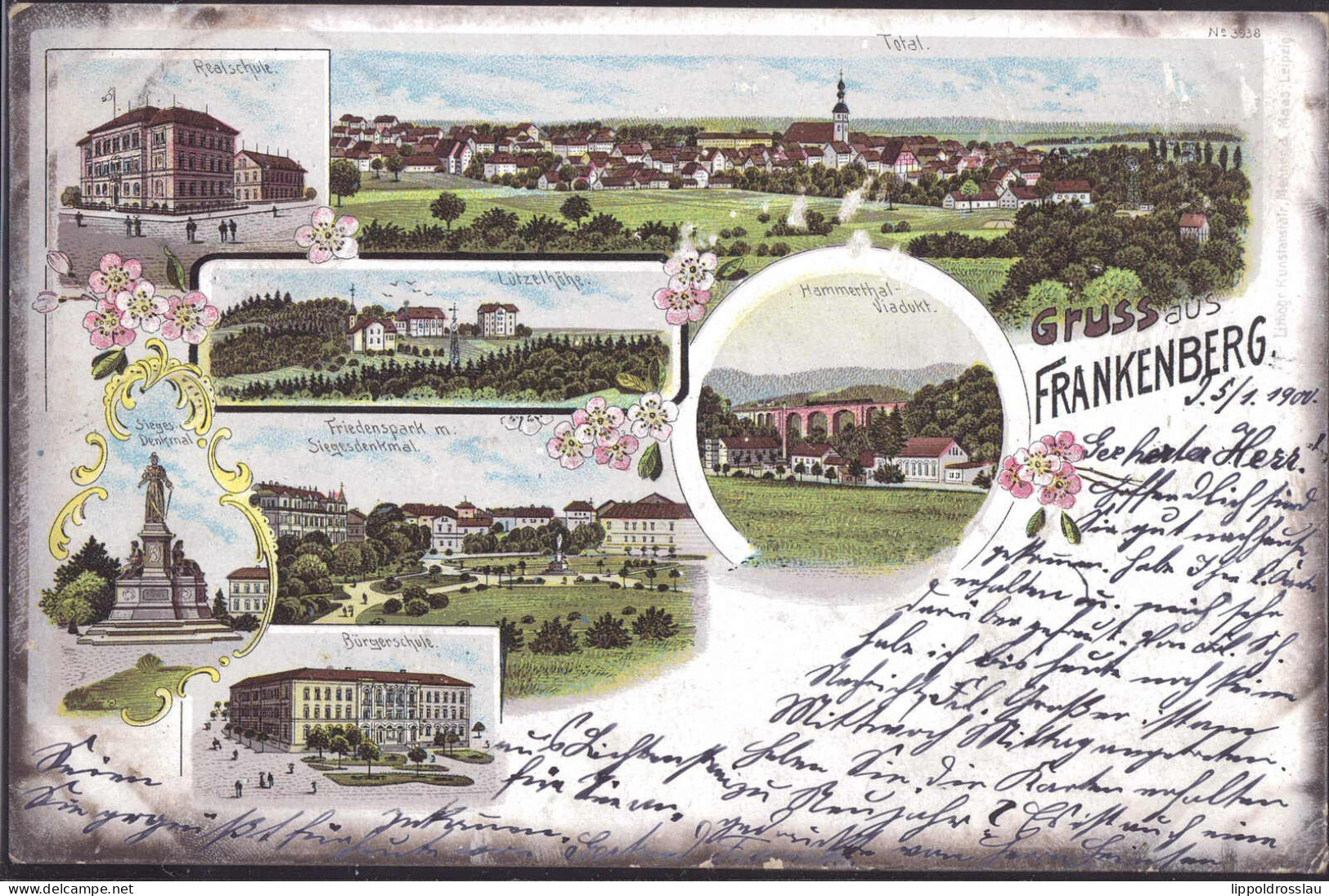 Gest. O-9262 Frankenberg Schulen Hammerthal-Viadukt 1900, Min. Best. - Mittweida