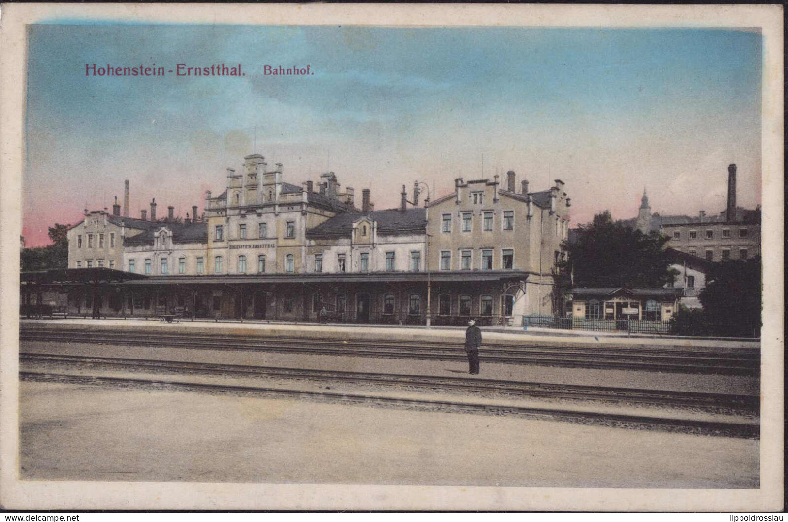 Gest. O-9270 Hohenstein-Ernstthal Bahnhof 1919, EK 9mm - Hohenstein-Ernstthal