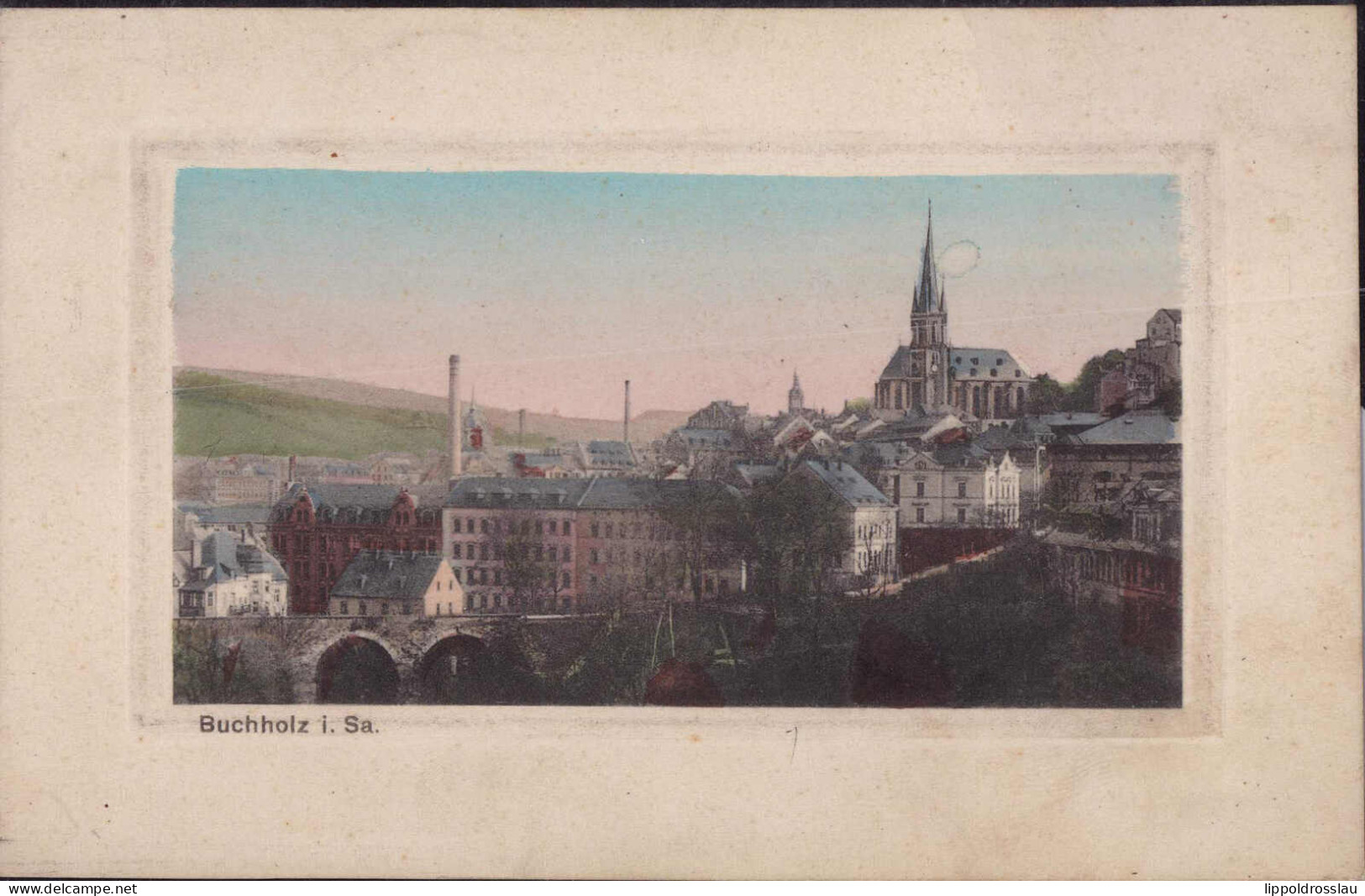 Gest. O-9300 Annaberg-Buchholz Blick Zum Ort 1912 - Annaberg-Buchholz