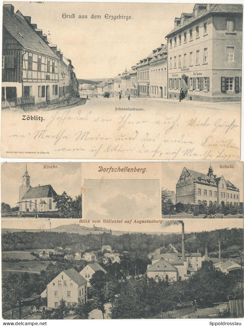 *, Gest. O-9343 Lengefeld-O-9381 Dorf-Schellenberg, Konvolut Von 10 AK's, Nicht Verkaufte Einzellose Auktion 43, Sehr Or - Olbernhau