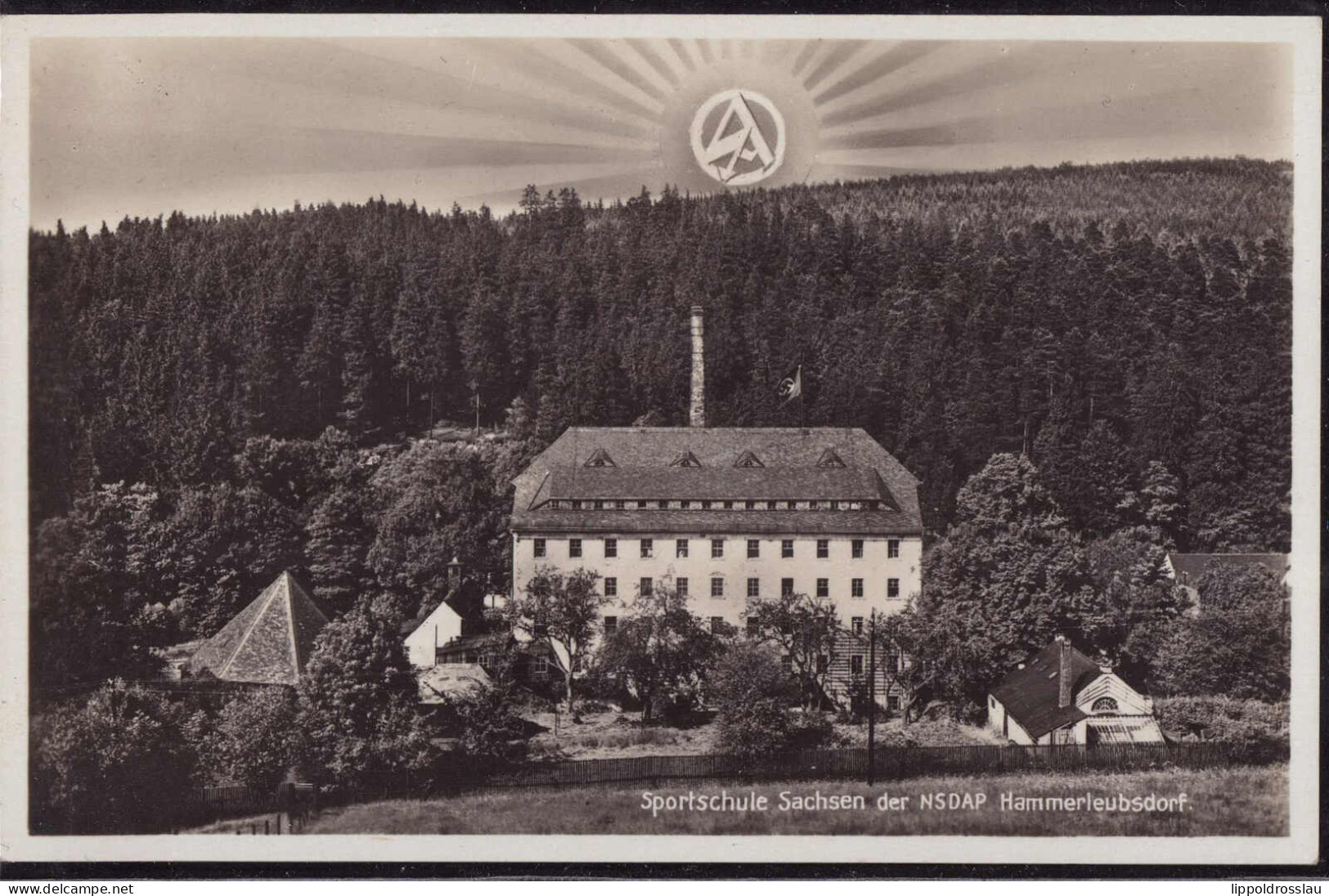 * O-9382 Hammerleubsdorf Sportschule Der NSDAP Aufgehende Symbolsonne DAF 1932 - Zschopau