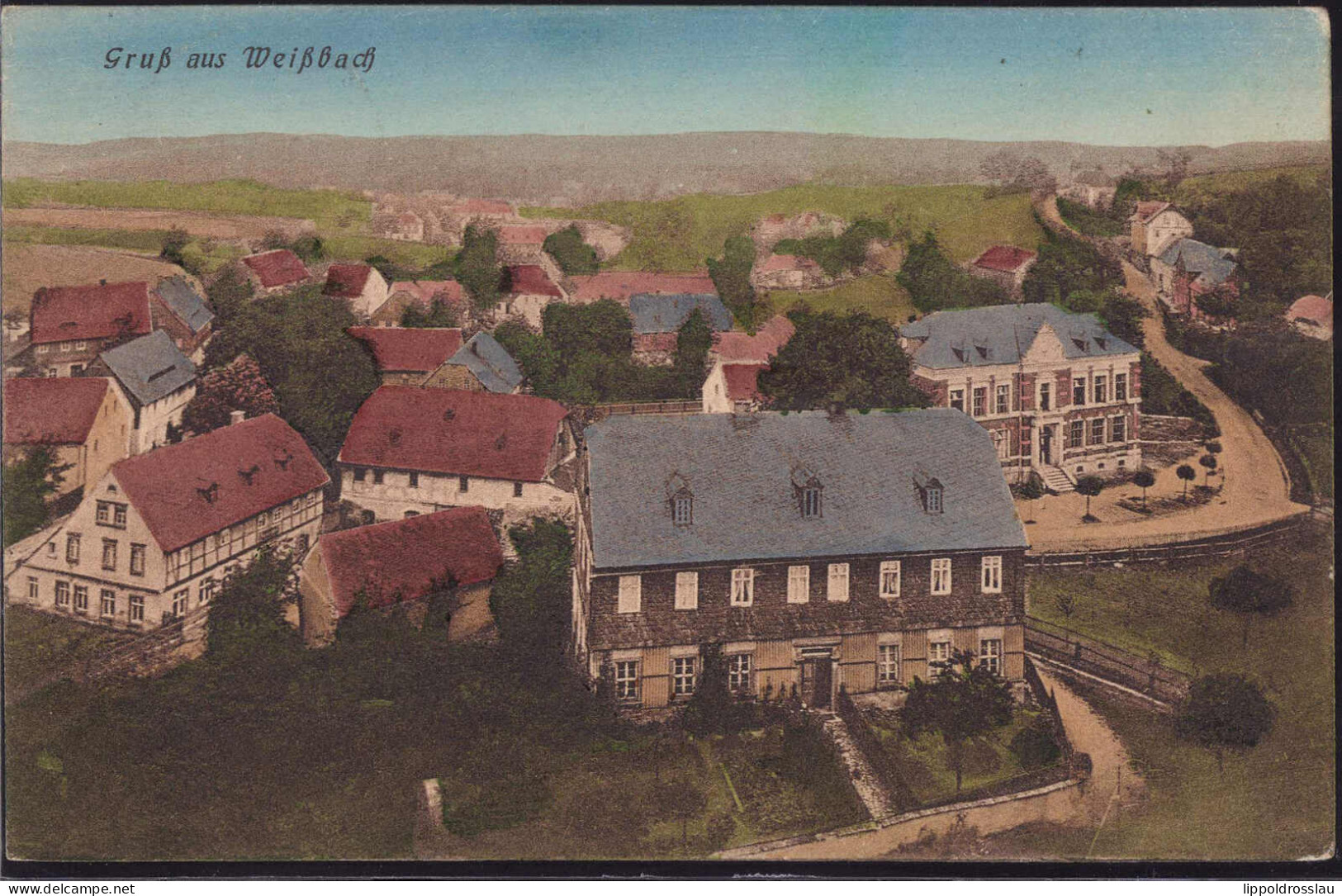 Gest. O-9513 Weißbach Teil Des Ortes 1913 - Zwickau