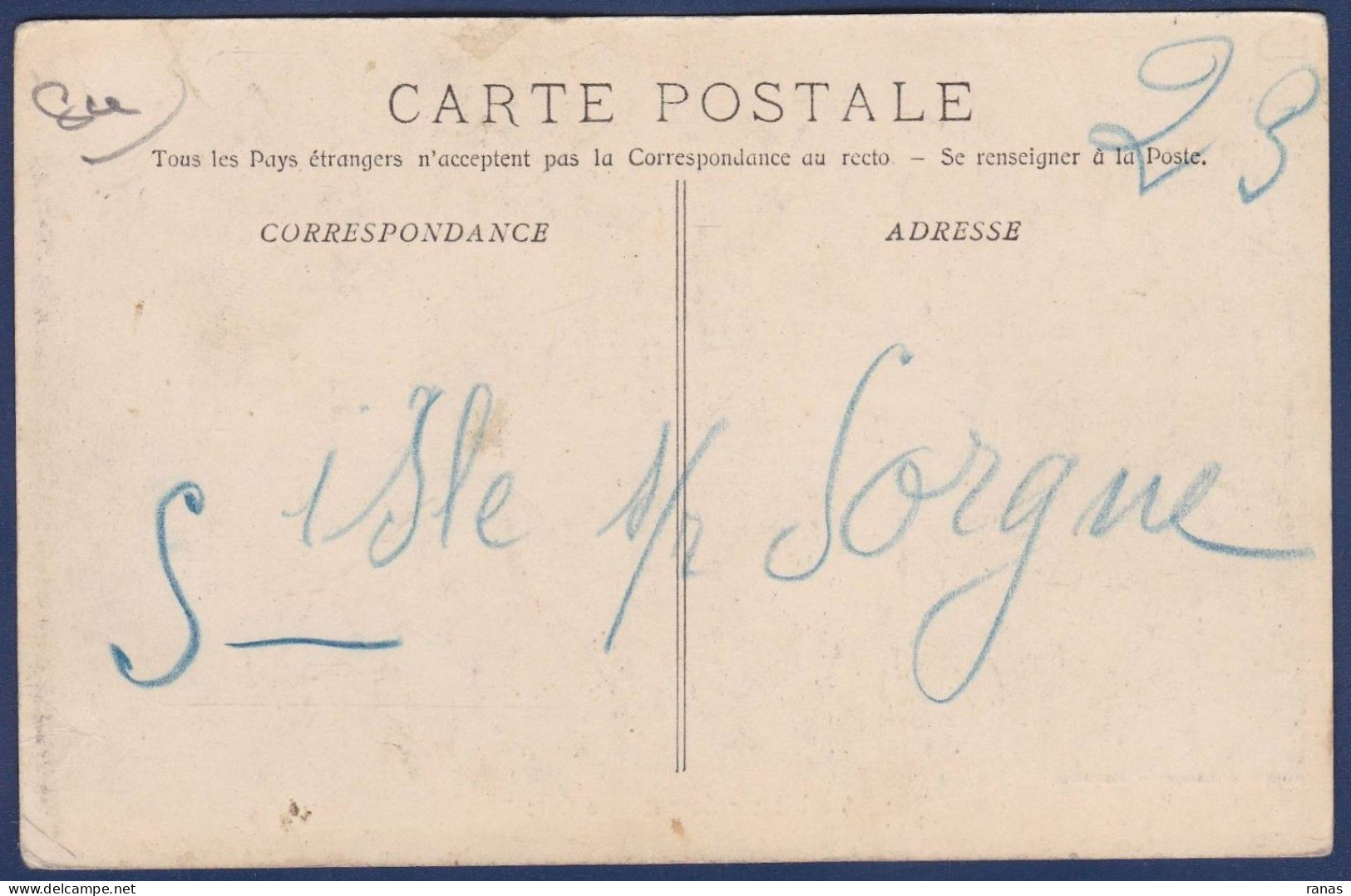 CPA [84] Vaucluse > L'Isle Sur Sorgue Gare Station Chemin De Fer écrite - L'Isle Sur Sorgue