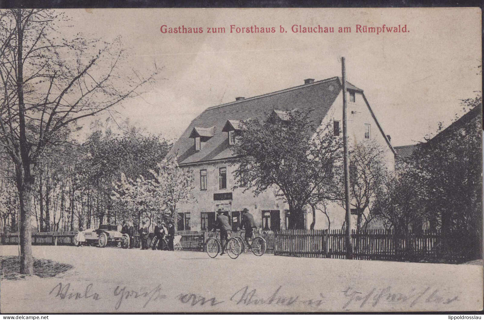 Gest. O-9610 Glauchau Gasthaus Zum Forsthaus 1913 - Glauchau
