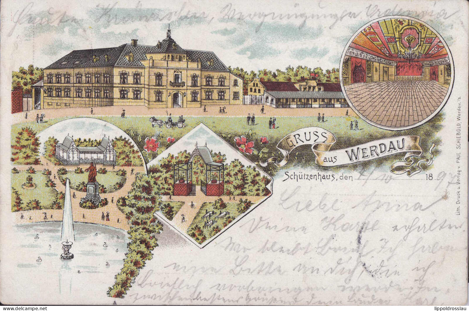 * O-9620 Werdau Gasthaus Schützenhaus 1897 - Werdau