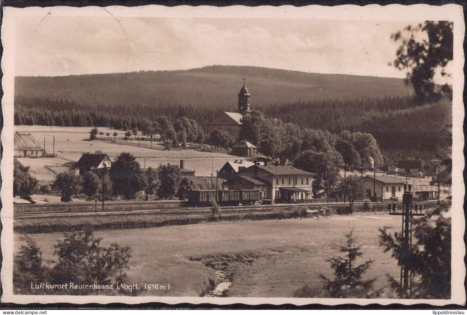 Gest. O-9651 Rautenkranz Bahnhof 1933 - Klingenthal