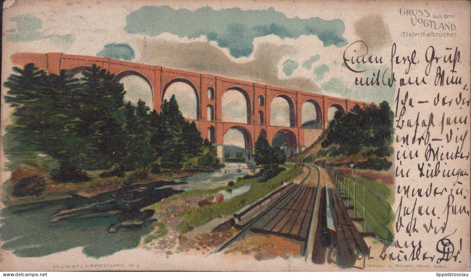 Gest. O-9900 Plauen Elsterthalbrücke 1904 - Plauen