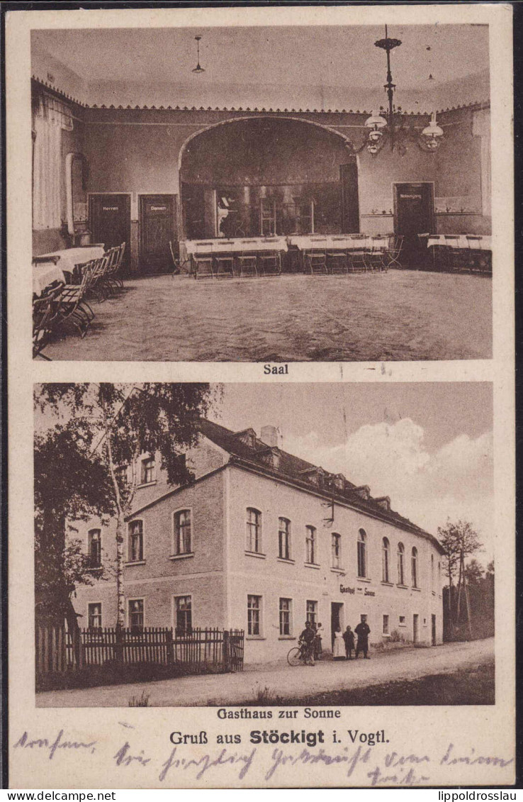 Gest. O-9901 Stöckigt Gasthaus Zur Sonne 1938 - Plauen