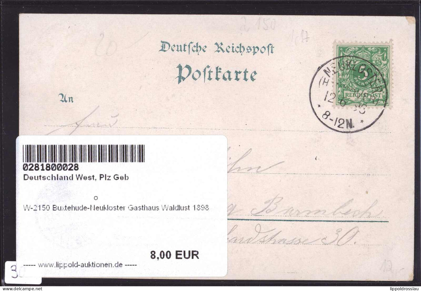 Gest. W-2150 Buxtehude-Neukloster Gasthaus Waldlust 1898 - Buxtehude