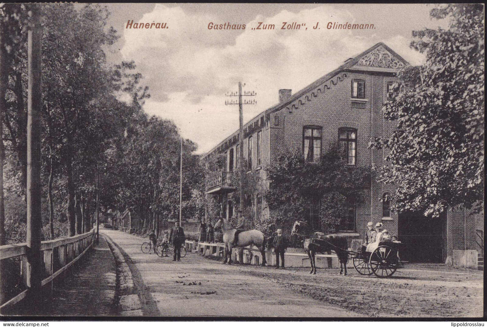 Gest. W-2215 Hanerau Gasthaus Zum Zolln 1919 - Itzehoe