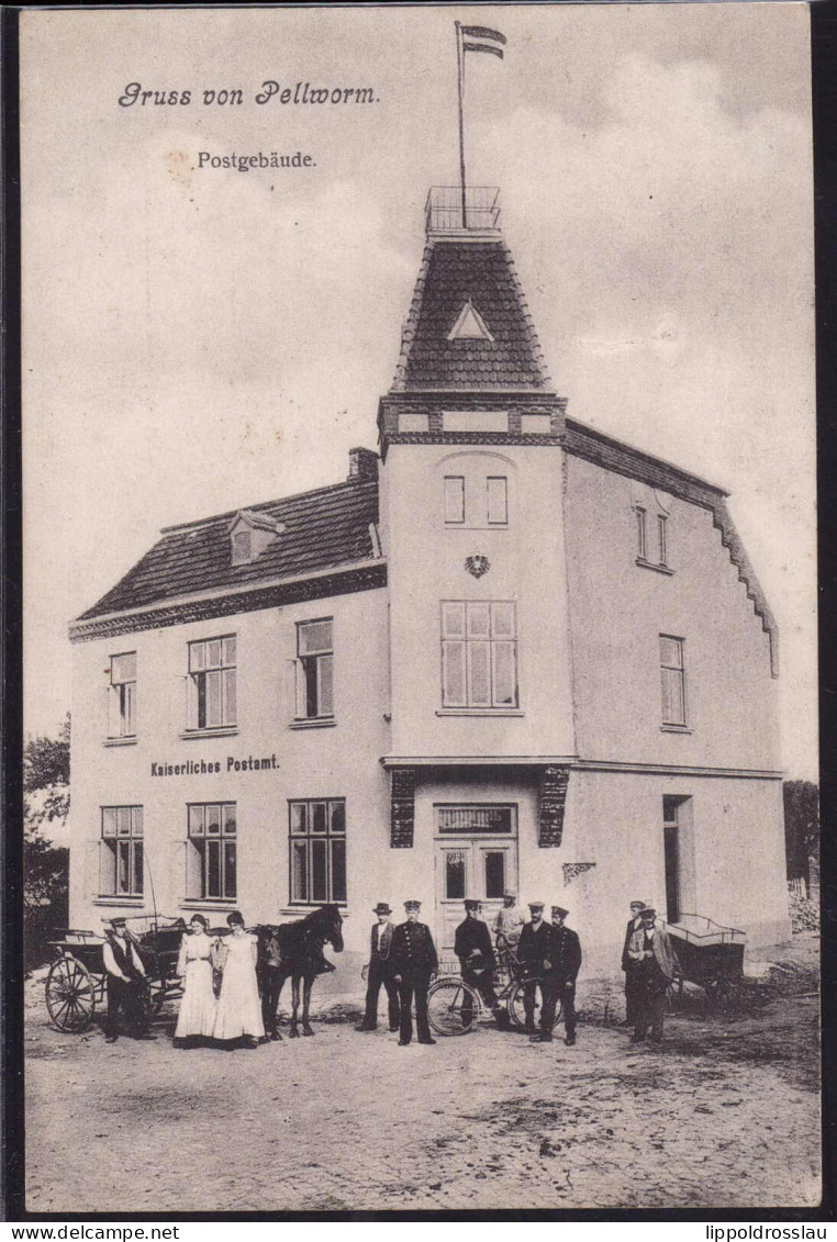 * W-2251 Pellworm Postgebäude 1915 - Husum