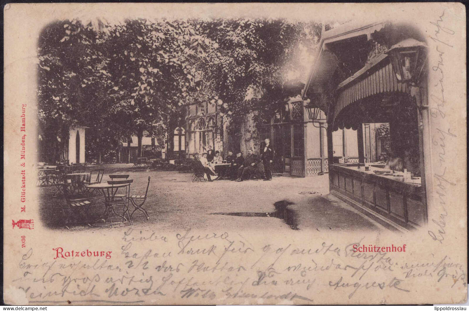 Gest. W-2418 Ratzeburg Gasthaus Schützenhof 1899 - Mölln