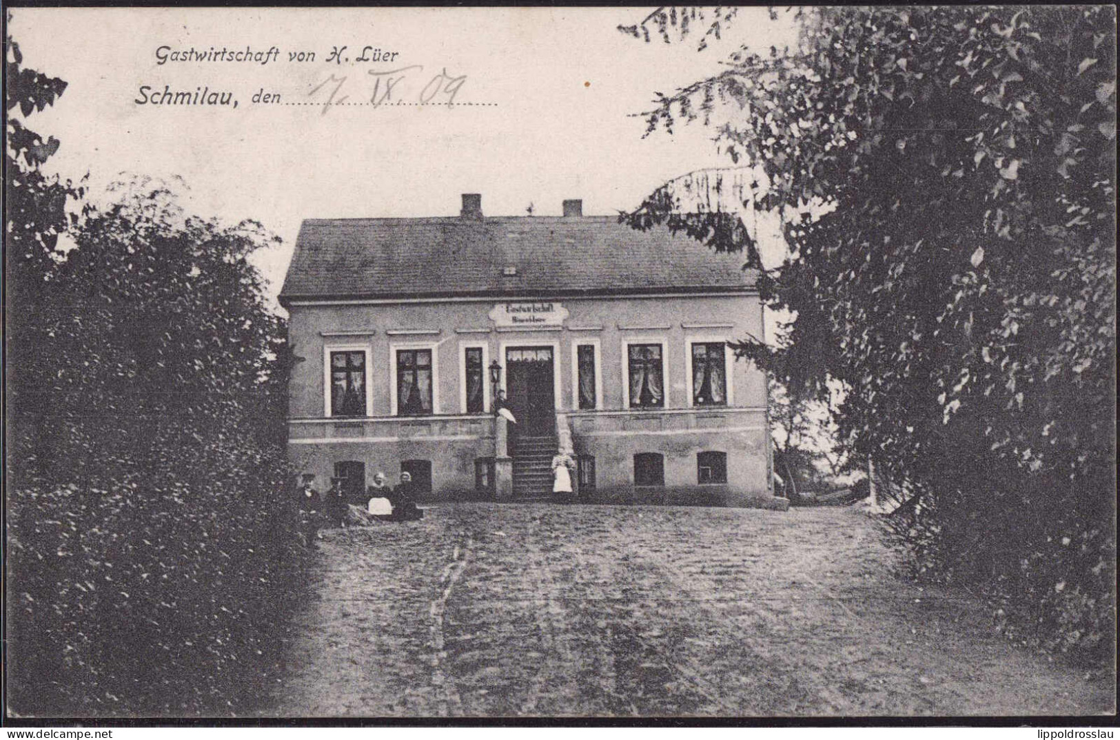 Gest. W-2419 Schmilau Bei Ratzeburg Gasthaus Lüer 1909 - Mölln