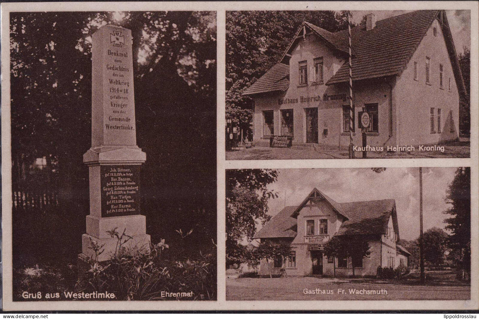 Gest. W-2733 Westertimke Gasthaus Wachsmut Kaufhaus Kroning 1941 - Zeven