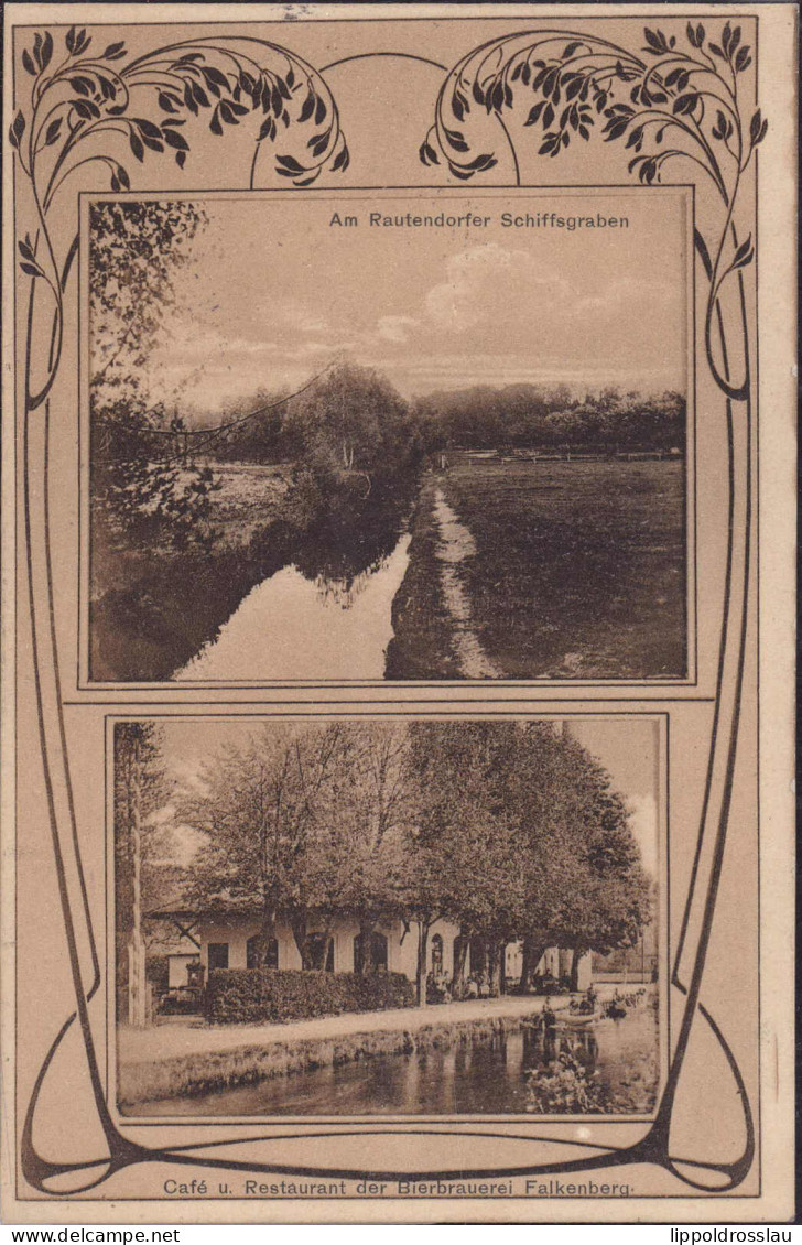 Gest. W-2875 Falkenberg Gasthaus Bierbrauerei Falkenberg 1905 - Delmenhorst