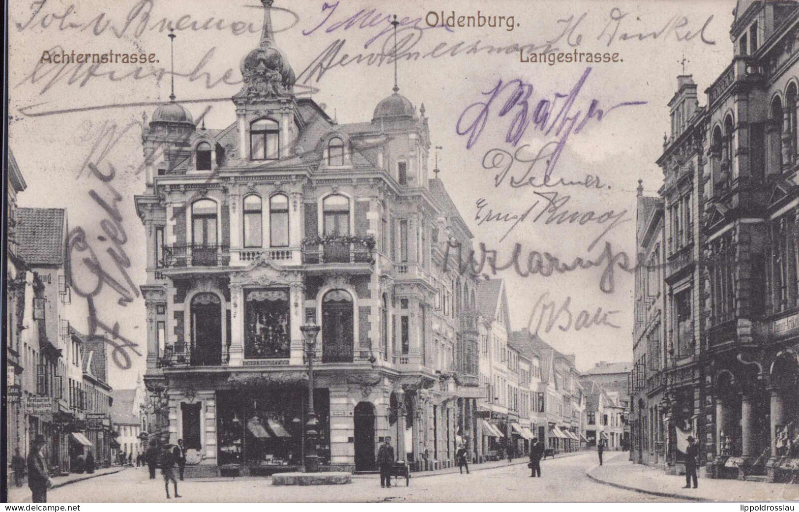 Gest. W-2900 Oldenburg Langestraße Achternstraße 1900 - Oldenburg