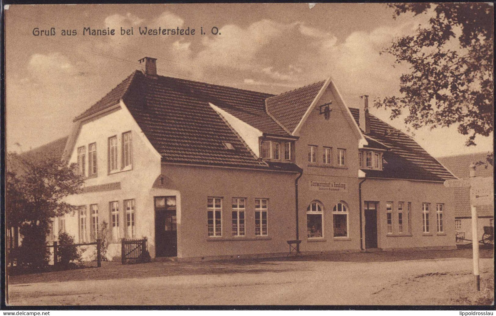 Gest. W-2910 Mansie Bei Westerstede Gasthaus Hammje 1928 - Westerstede