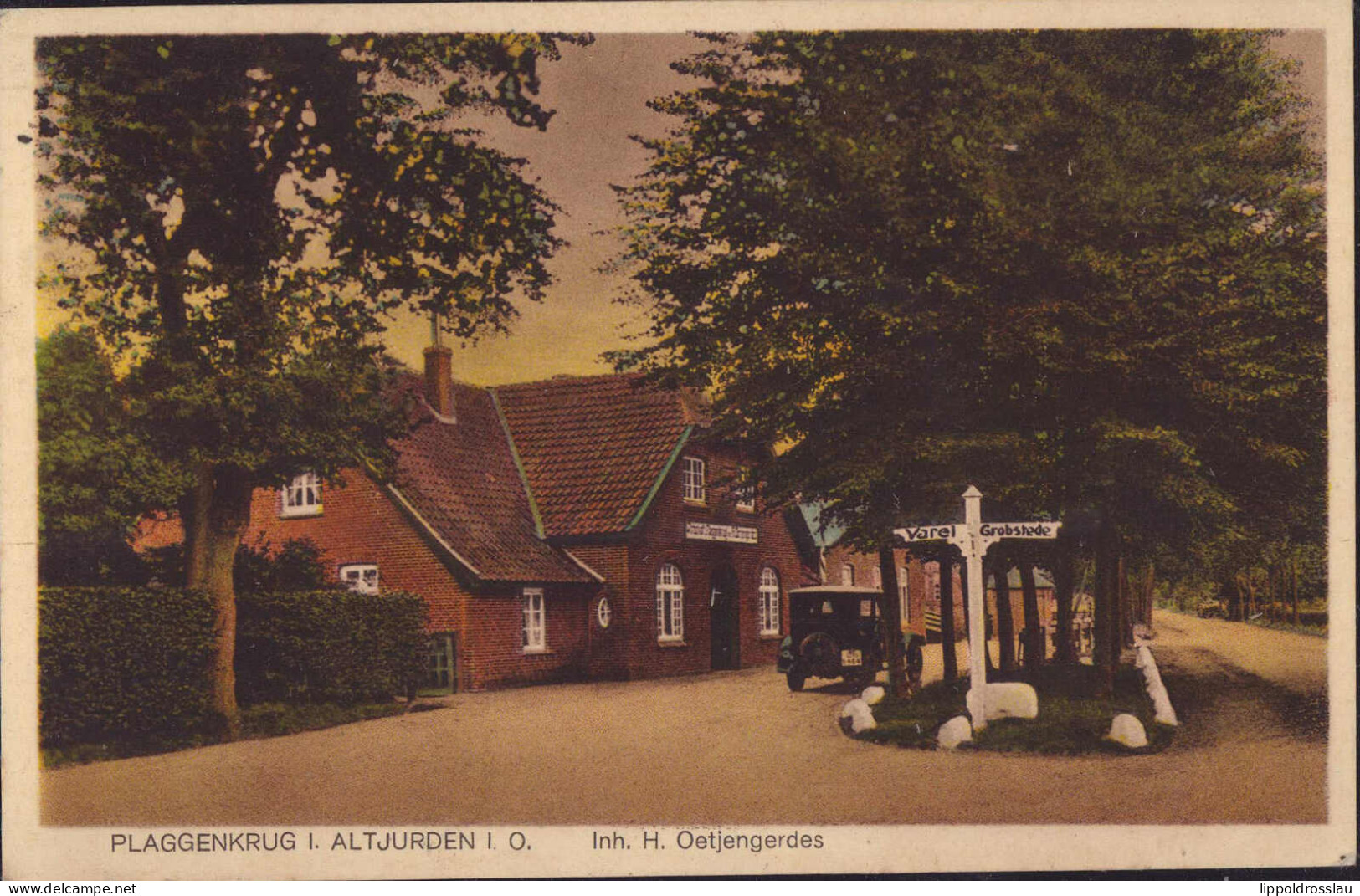 Gest. W-2930 Plaggenkrug Gasthaus Oetjengerdes 1930 - Varel