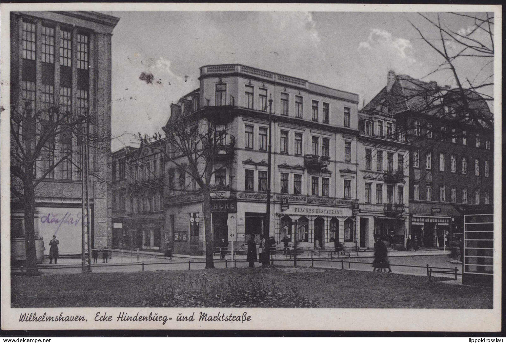 Gest. W-2940 Wilhelmshaven Hindenburgstraße Marktstraße 1940 - Wilhelmshaven