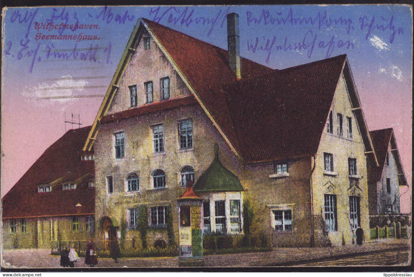 Gest. W-2940 Wilhelmshaven Seemannshaus, Feldpost 1918 - Wilhelmshaven