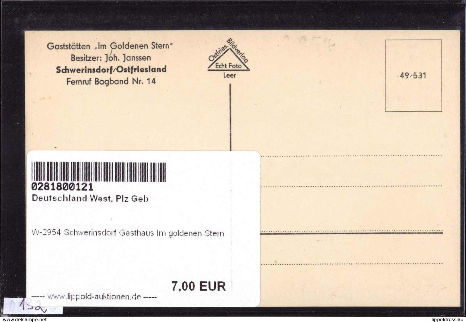 * W-2954 Schwerinsdorf Gasthaus Im Goldenen Stern - Leer