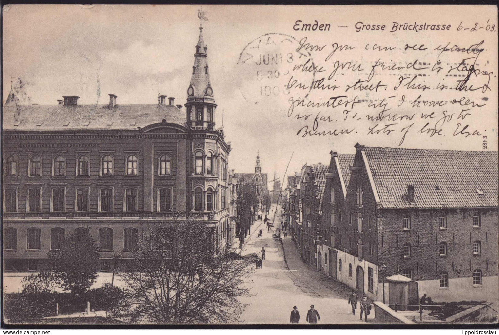 Gest. W-2970 Emden Große Brückstraße 1903 - Emden