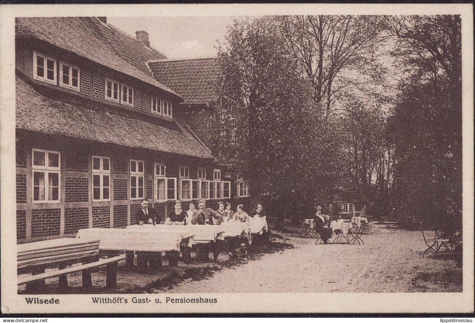 Gest. W-3045 Wilsede Witthöfts Gasthaus 1928 - Soltau