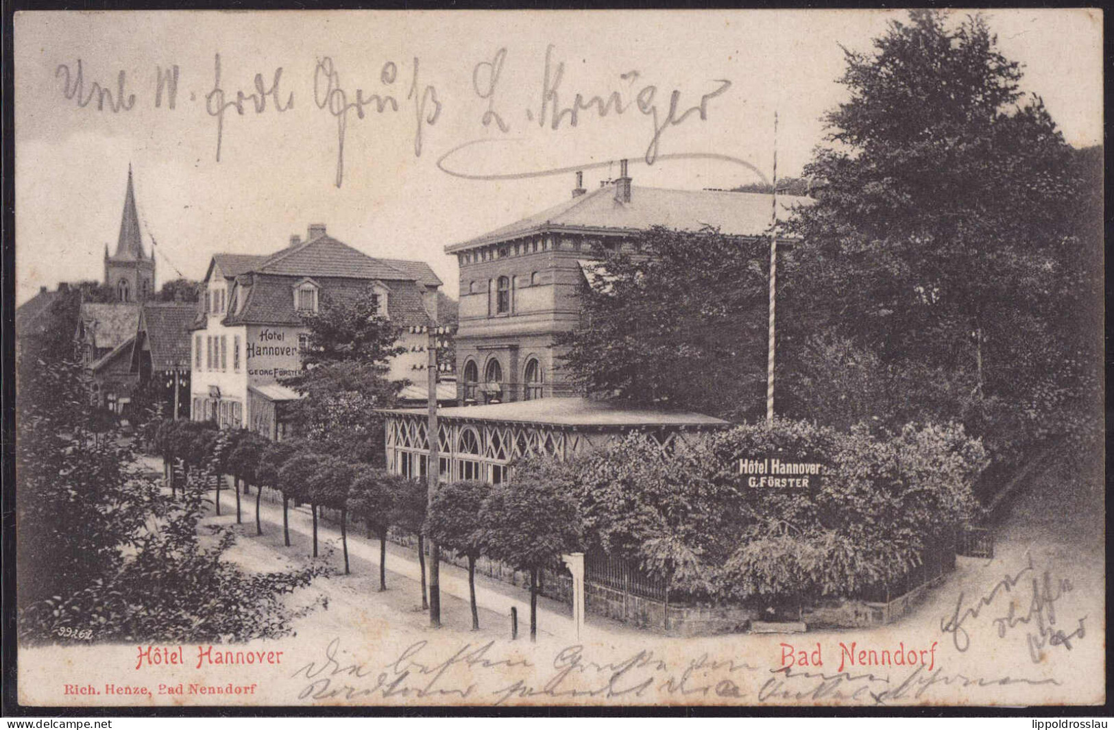 Gest. W-3052 Bad Nenndorf Hotel Hannover 1905 - Wunstorf