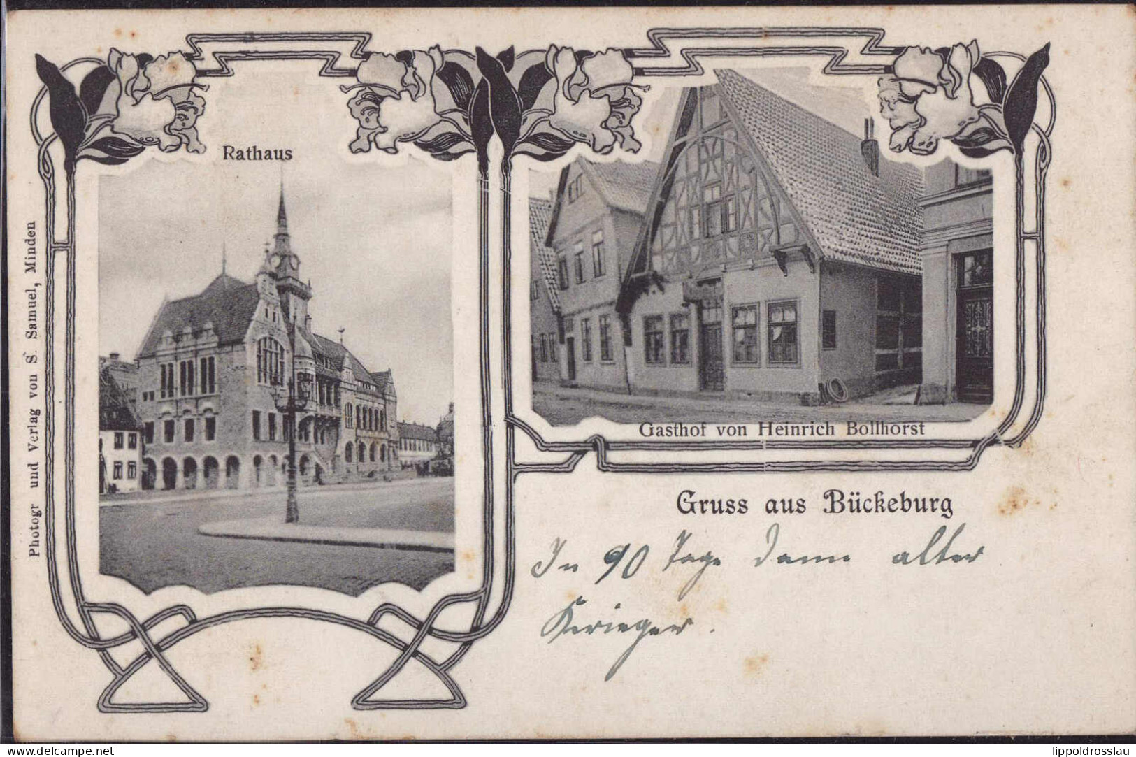 Gest. W-3062 Bückeburg Gasthaus Heinrich Bollhorst 1913 - Stadthagen