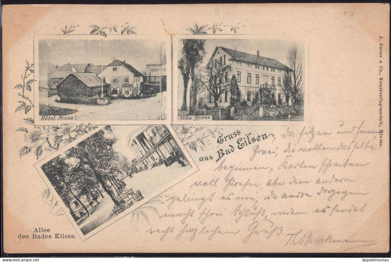 * W-3064 Bad Eilsen Hotel Gasthaus Villa Rinne 1897, Einriß 2,5 Mm - Stadthagen