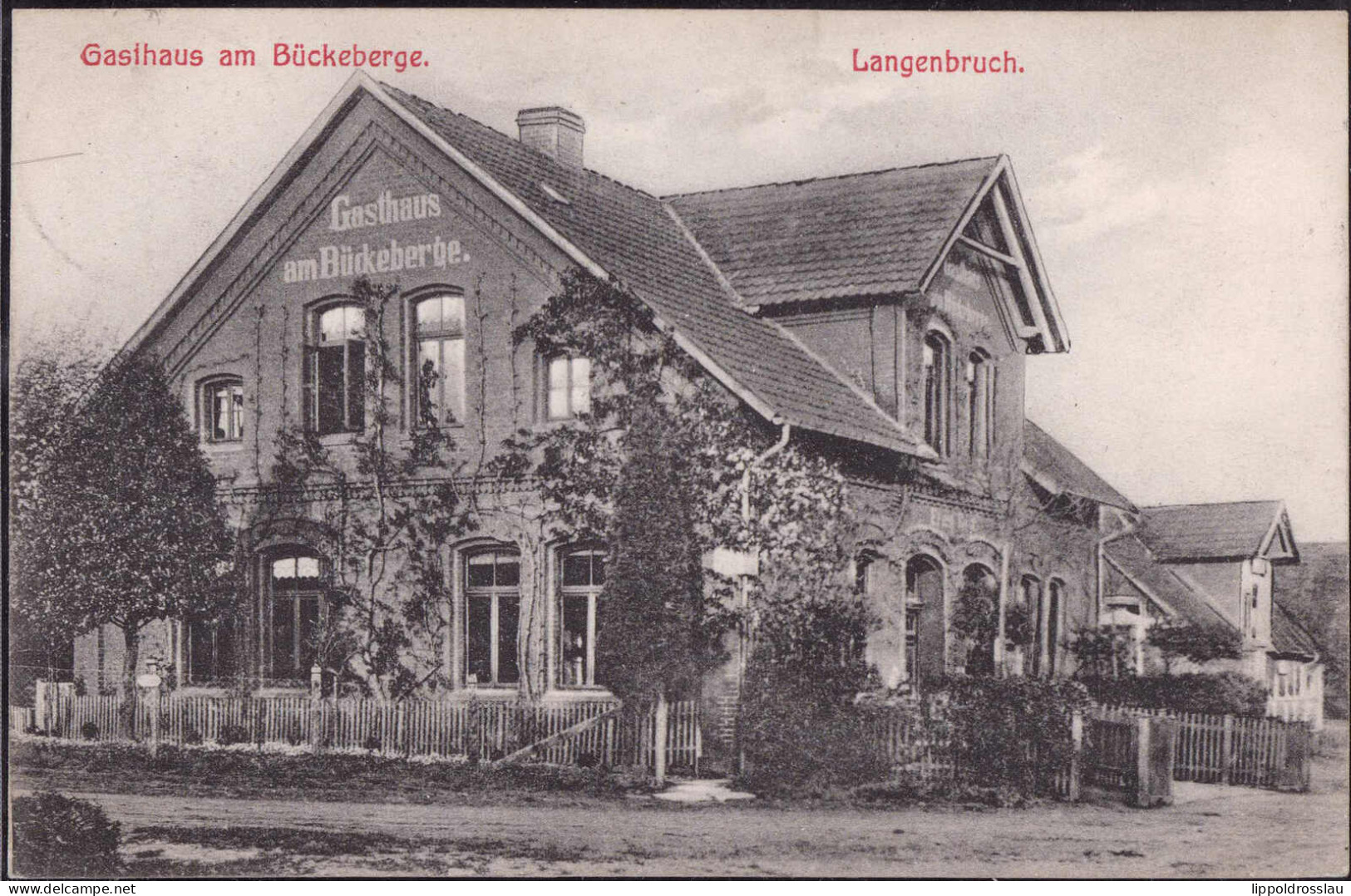 Gest. W-3064 Langenbruch Gasthaus Am Bückeberge 1908 - Stadthagen