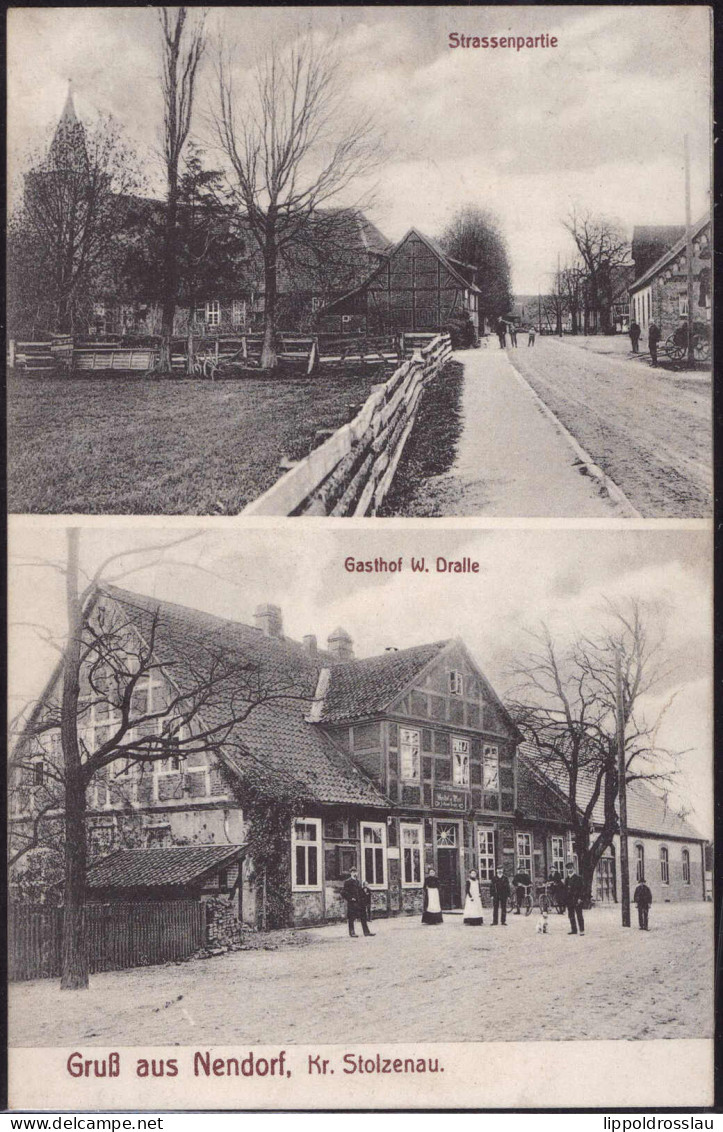 Gest. W-3978 Nendorf Gasthaus Dralle 1913 - Nienburg