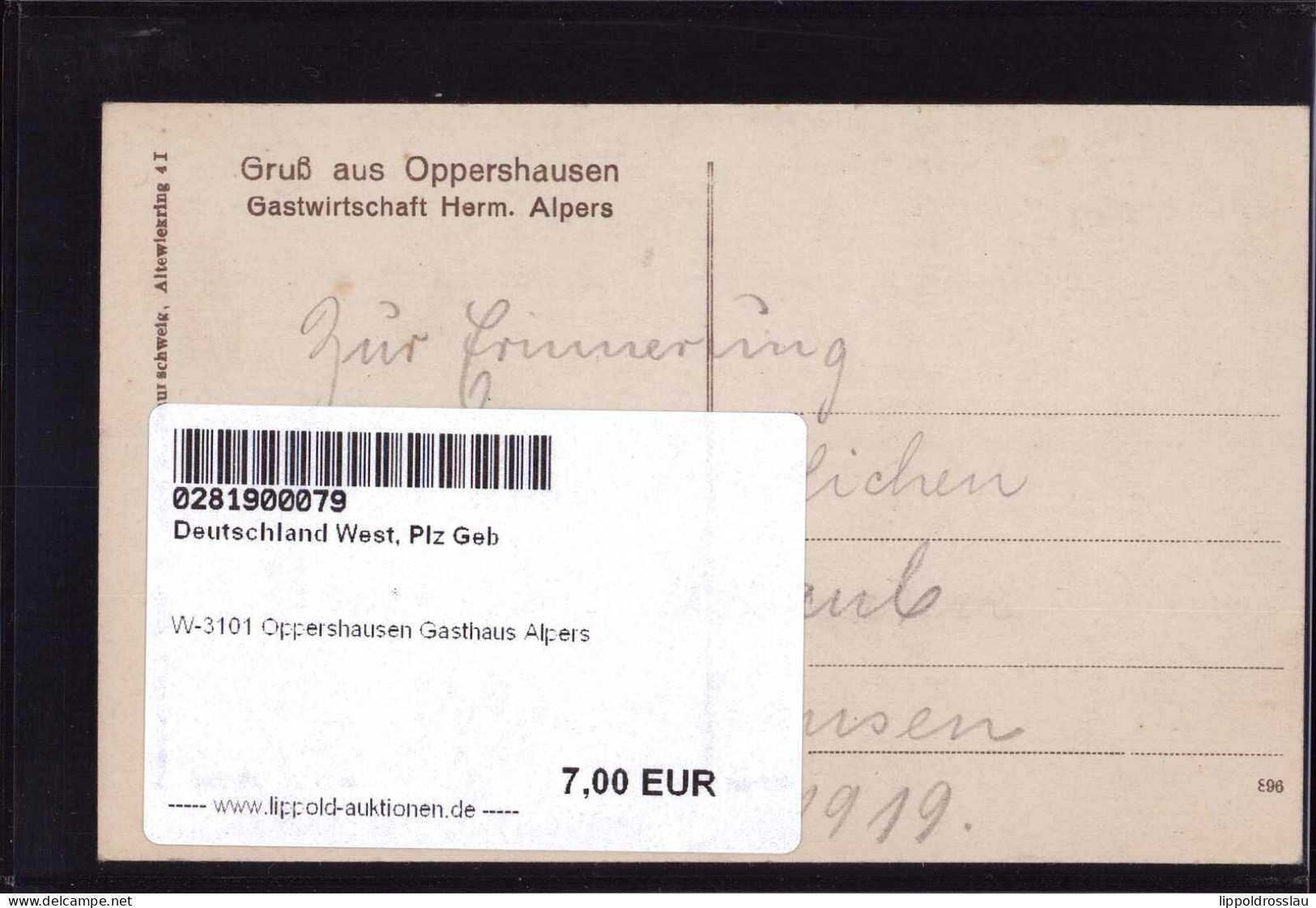 * W-3101 Oppershausen Gasthaus Alpers - Celle