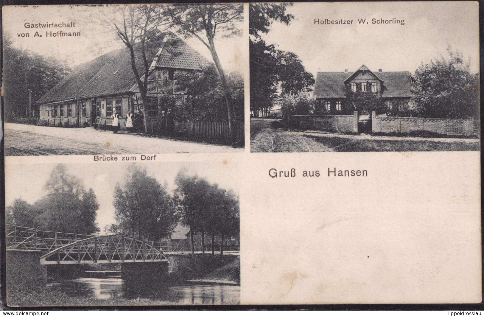 Gest. W-3110 Hansen Gasthaus Hoffmann Hof Schorling 1913 - Uelzen