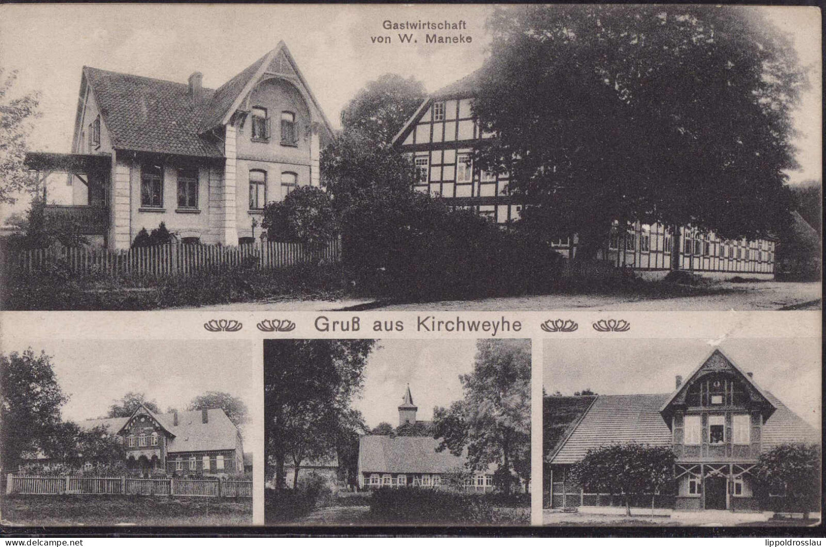 Gest. W-3110 Kirchweyhe Gasthaus Meneke 1913 - Uelzen