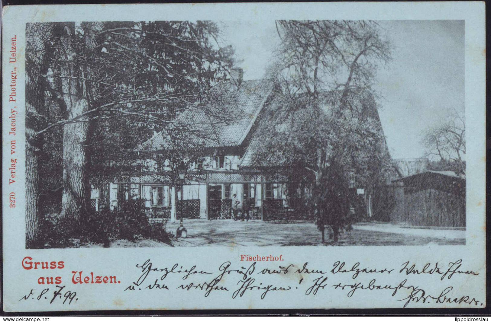 Gest. W-3110 Uelzen Gasthaus Fischerhof 1899 - Uelzen