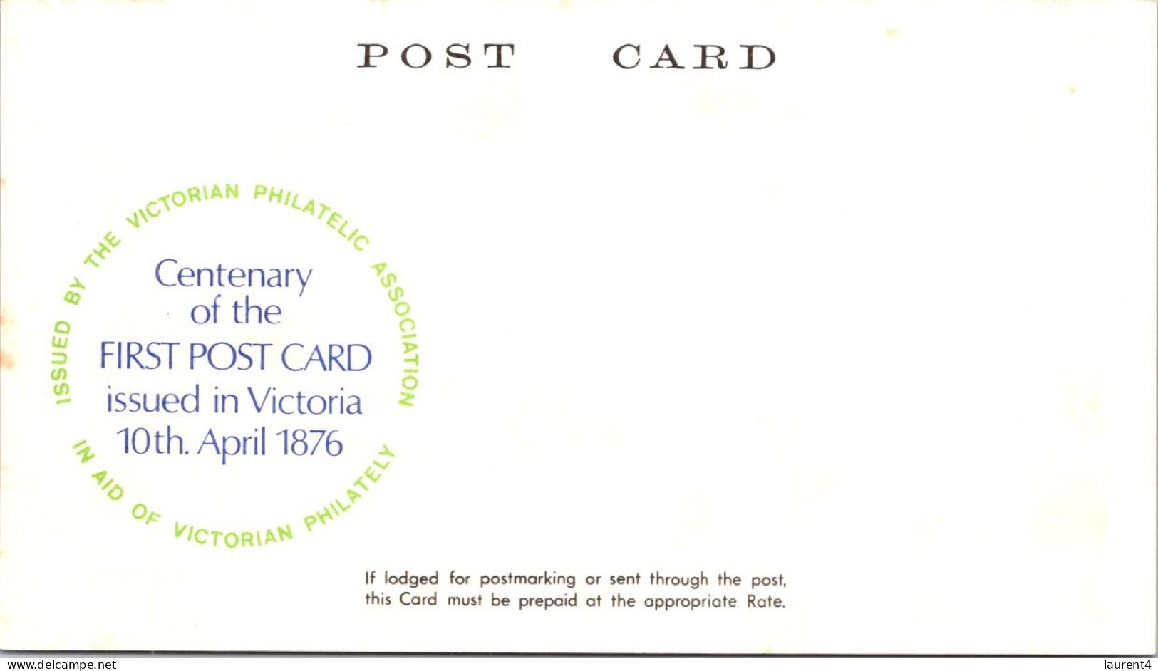 26-4-2024 (4 Y 6) Centenary Of The First Postcard Issued In Victoria (10-4-1876) 10-4-1976 (3 Cards) - Postal Services